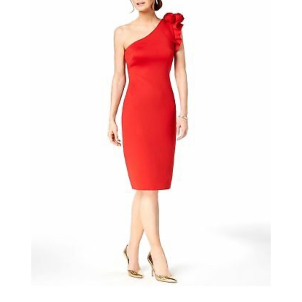 Red cocktail dress